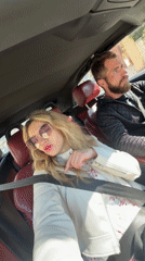 Couple photographed during morning drive in Budva, Montenegro