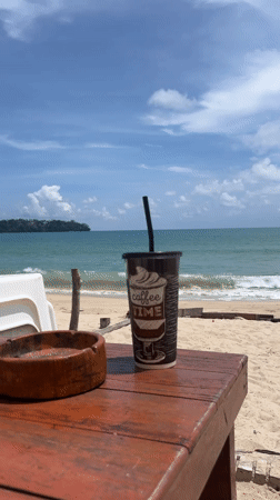 Lazy morning at a beachside café in Choeng Thale