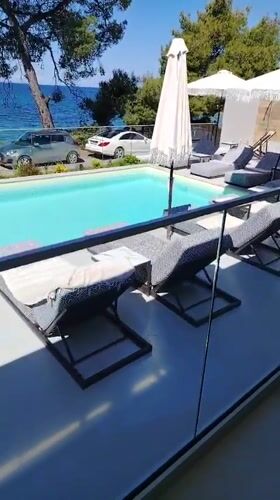 Upscale resort amenities documented in Sithonia, Greece