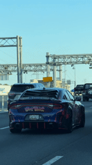 Custom Dodge Charger with graphics spotted in Merrifield traffic