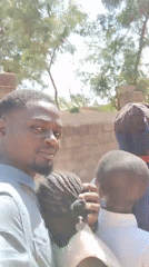 Man captures Sunday morning selfie with children