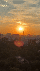 Moscow family captures sunset views and domestic moments