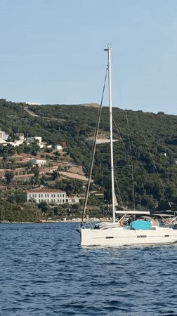 Sailing the Montenegrin coast near Herceg Novi