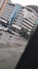 Morning traffic on wet Yerevan streets