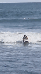 Busy morning surf session on North Kuta's beach