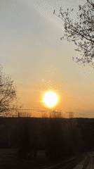 Woman Takes Sunset Selfies on Rural Russian Road