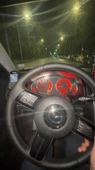 Night drive captured on dashcam in Sofia streets