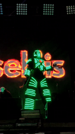 LED performers dance at DJ DjoseLuis concert in Tacna