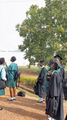 Students celebrate graduation ceremony in Bukuru, Nigeria