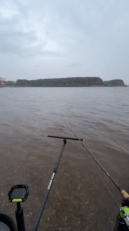 Late-night fishing session on the banks of Chaikovsky