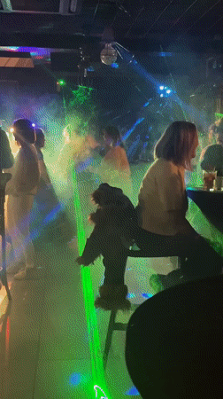 Four diners gather at Saint-Priest-en-Jarez restaurant Friday evening