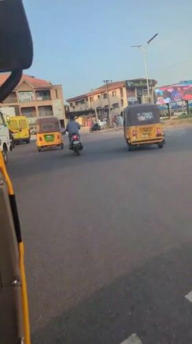 Clear day street scene captured in Dadi Riba, Nigeria