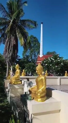 Temple grounds and beach life in Tong Yang, Thailand