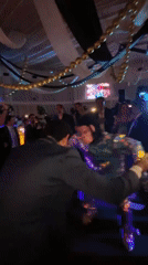 Monkey costume steals the floor at a formal Veracruz event