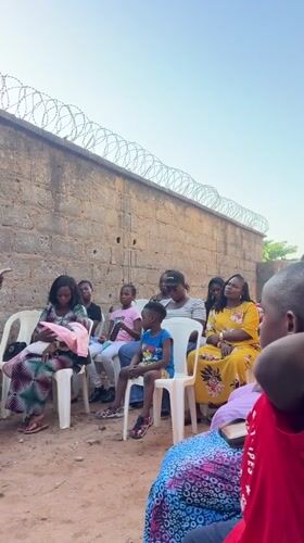 Man reads to gathering in Lafia, Nigeria