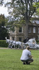Horse-drawn carriage operates in West Suffolk park area