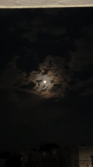 Full Moon Glimpsed Through Clouds Over Svilengrad, Bulgaria