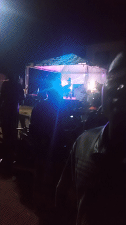Nighttime stage event lights up Ayere, Nigeria