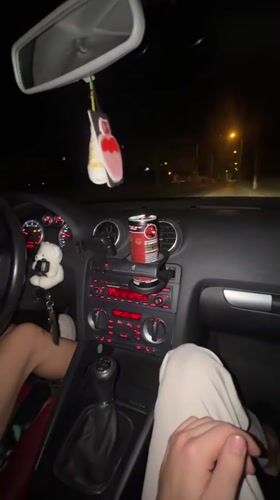 Nighttime car ride documented in Sliven, Bulgaria