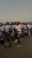 Uniformed group conducts morning training exercises in Maiduguri field
