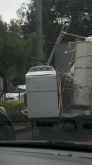Scrap-laden pickup truck spotted on Mexico City street