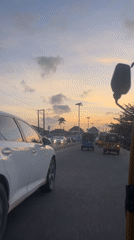 End-of-day street life in Ado, Nigeria
