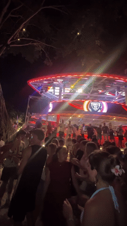Fire shows and fireworks light up Koh Samui beach party