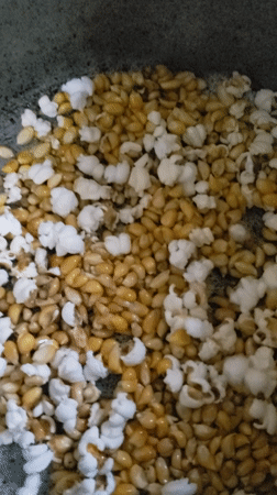 Popcorn preparation captured on video in Narayi, Nigeria