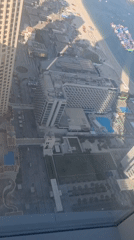 Dawn window views capture Dubai's skyline and waterfront