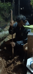 Late-night digging and casual moments in Cingambul