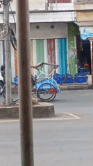 Street life and local commerce in Lubuklinggau on a weekday morning
