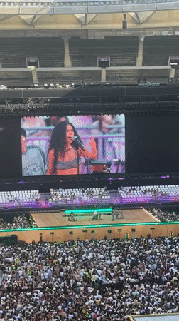 Major outdoor concert draws massive crowd in Madrid stadium