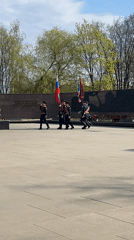Military ceremony and training at Izhevsk memorial plaza