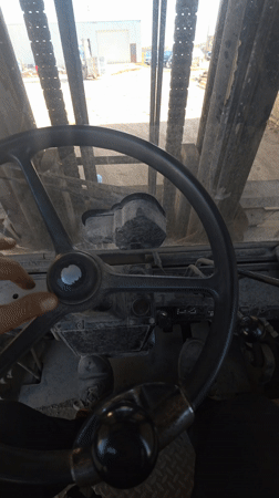 Forklift operator recorded at work in Bulgarevo, Bulgaria