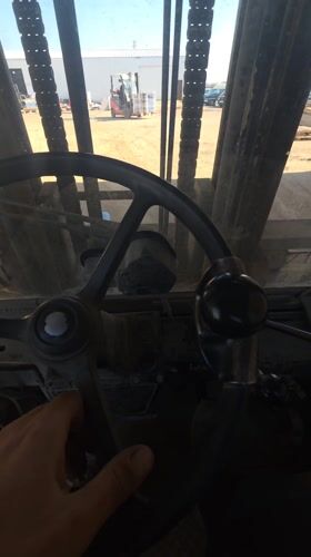 Forklift operator recorded at work in Bulgarevo, Bulgaria