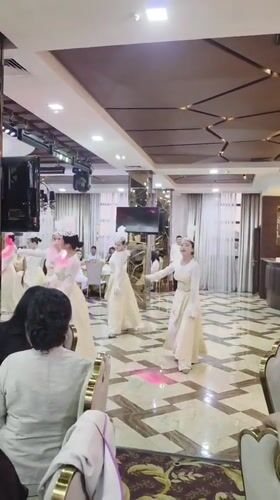 Traditional dance and food event held in Bishkek banquet hall