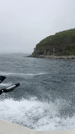 Late-night boat trip near Andreevka captures casual passenger moment