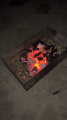 Meat on skewers over glowing coals in Taganrog