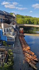 Durham riverbank activity documented near Elvet Bridge area