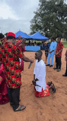 Traditional ceremony with dancing and ritual in Ihiagwa, Nigeria