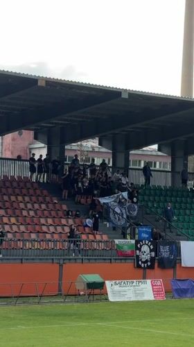 Soccer match draws spectators to stadium in Lovech, Bulgaria