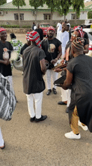 Street celebration with dancing and DJ in Jos, Nigeria