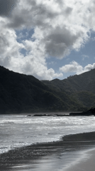 Morning coastal landscape captured at Selongbelanak beach, Indonesia