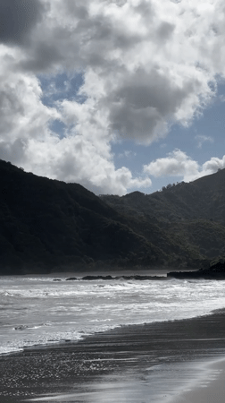 Morning coastal landscape captured at Selongbelanak beach, Indonesia