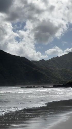 Morning coastal landscape captured at Selongbelanak beach, Indonesia