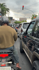 Traffic congestion captured on video in Kuta Selatan