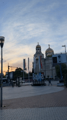 Evening sunset captured at Cathedral in Varna, Bulgaria