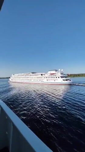Cruise ship Southern Anastasia spotted near Kharlovo, Russia