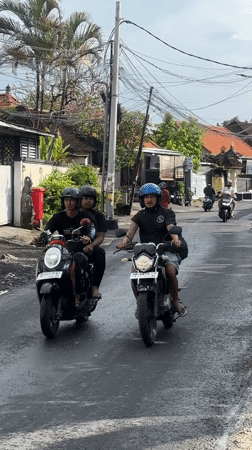 Morning life unfolds in North Kuta cafes and streets
