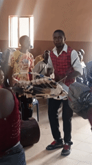 Musical celebration with dancing in Akwanga hall